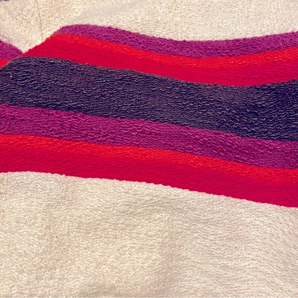 Faherty Vista cream stripe pullover Crewneck cotton looped sweater XS NWT - Picture 12 of 13